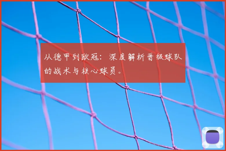从德甲到欧冠：深度解析晋级球队的战术与核心球员。